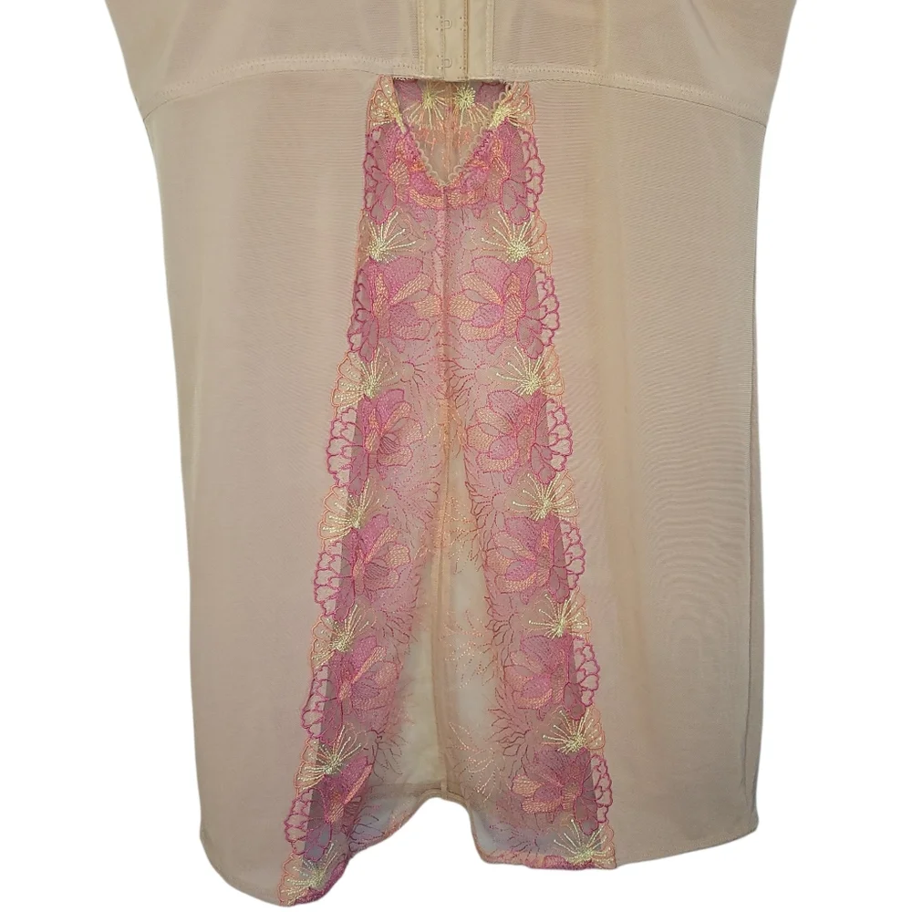 Torrid Curve Nude Floral Embroidered Mesh Chemise lingerie, Size 0 - Picture 11 of 13
